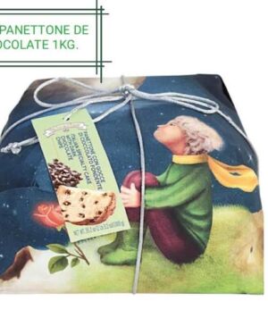 PANETTONE CON CHIPS DE CHOCOLATE ENVUELTA A MANO 1 KG