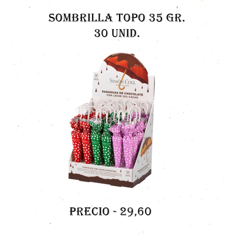 Sombrilla Topos 35 Grs. 30 Uds.