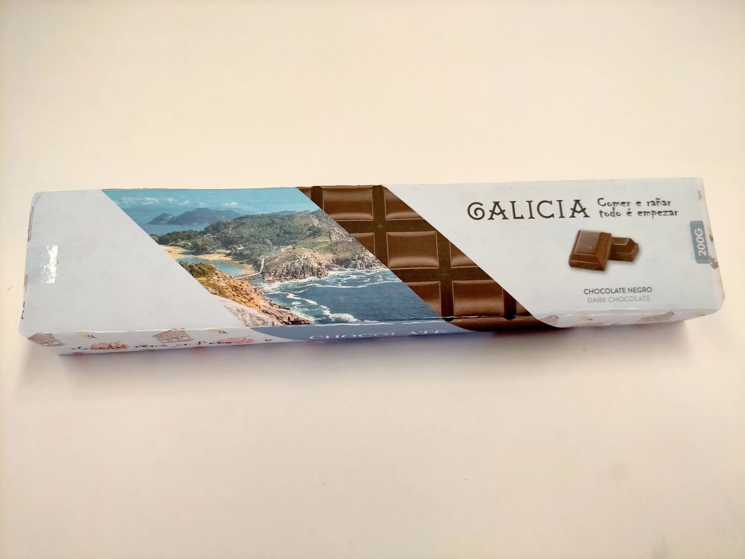Lingote Galicia Choco/Negro 70% 200 G.