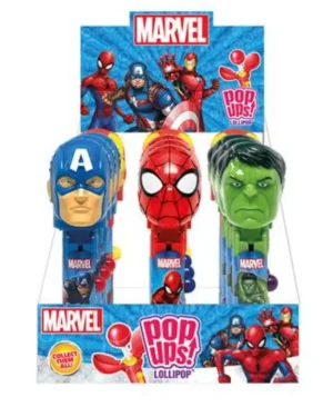 Marvel Pop Up Lollipop,12 Uds.